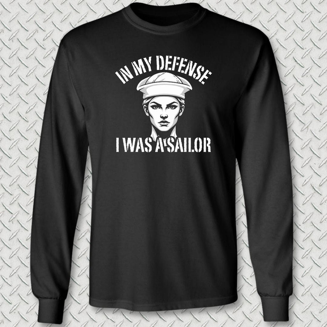 NavyHumor Long-sleeve S / Black In My Defense - Female Long Sleeve Tee