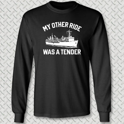 NavyHumor Long-sleeve S / Black My Other Ride Was A Tender Long Sleeve Tee