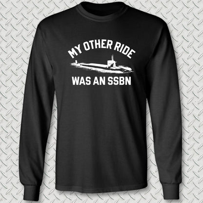 NavyHumor Long-sleeve S / Black My Other Ride Was An SSBN Long Sleeve Tee
