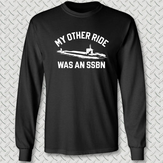 NavyHumor Long-sleeve S / Black My Other Ride Was An SSBN Long Sleeve Tee