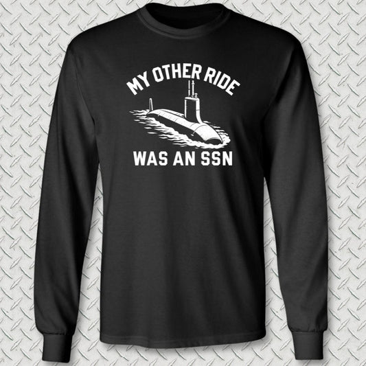 NavyHumor Long-sleeve S / Black My Other Ride Was An SSN Long Sleeve Tee
