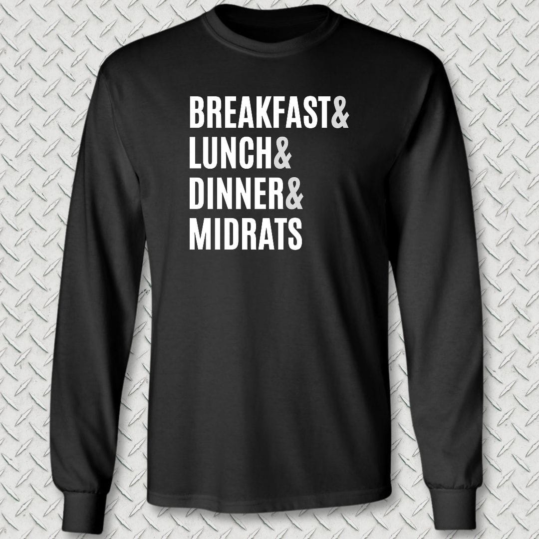 NavyHumor Long-sleeve S / Black Navy Meals Long Sleeve Tee