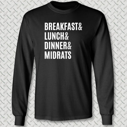 NavyHumor Long-sleeve S / Black Navy Meals Long Sleeve Tee