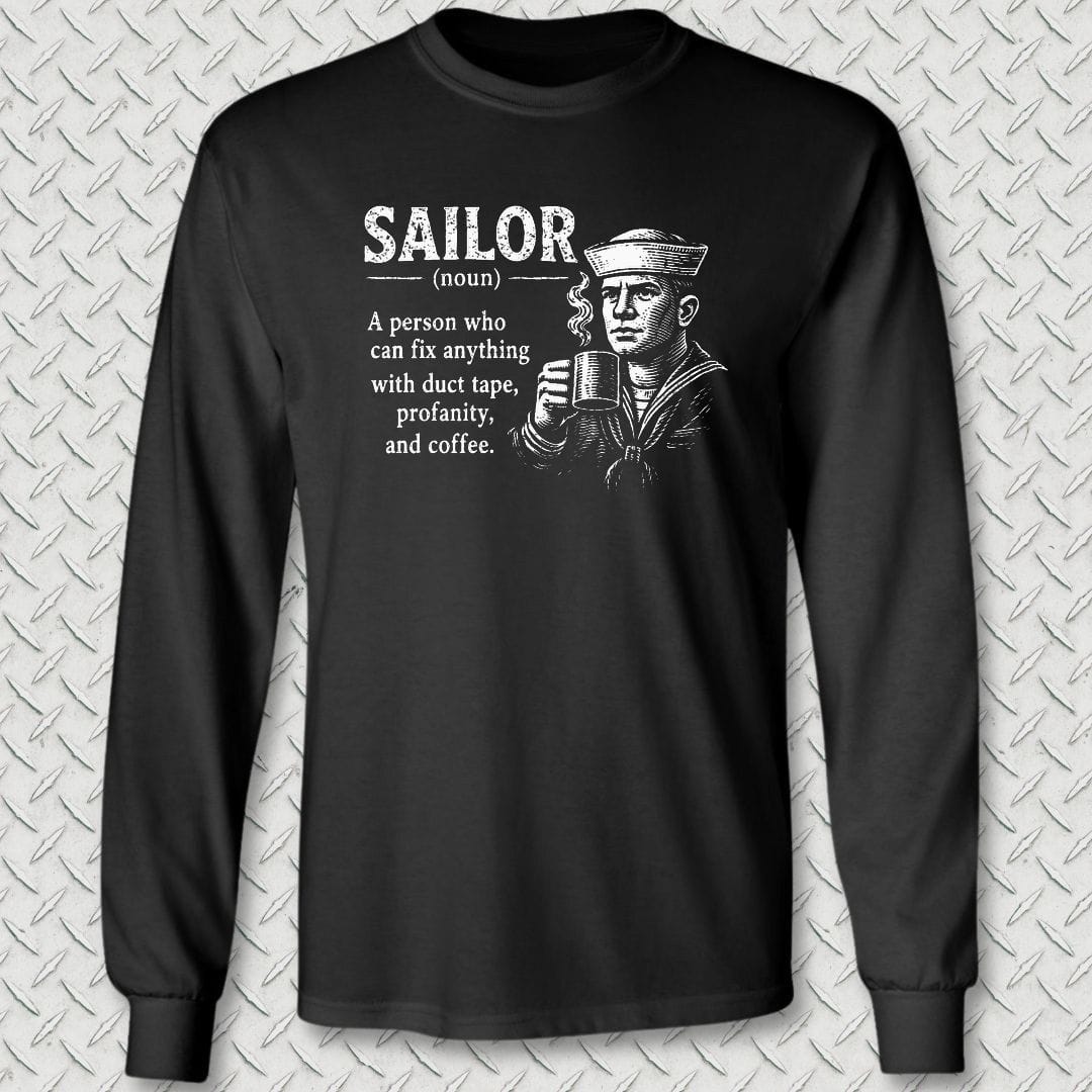 NavyHumor Long-sleeve S / Black Sailor Definition - Male Long Sleeve Tee