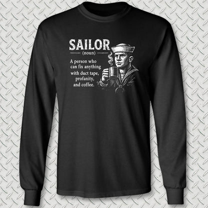 NavyHumor Long-sleeve S / Black Sailor Definition - Male Long Sleeve Tee