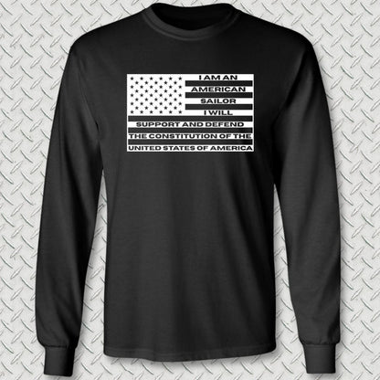 NavyHumor Long-sleeve S / Black Sailor's Creed Flag Long Sleeve Tee