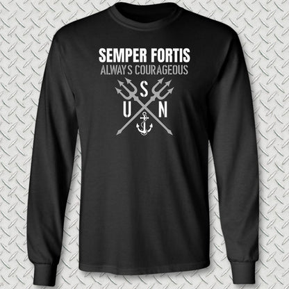 NavyHumor Long-sleeve S / Black Semper Fortis Long Sleeve Tee