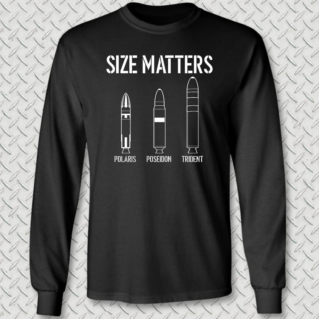 NavyHumor Long-sleeve S / Black Size Matters - Submarine Long Sleeve Tee