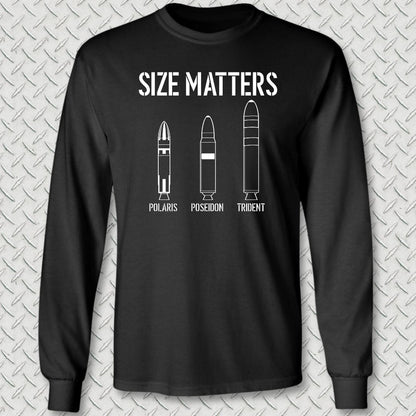 NavyHumor Long-sleeve S / Black Size Matters - Submarine Long Sleeve Tee