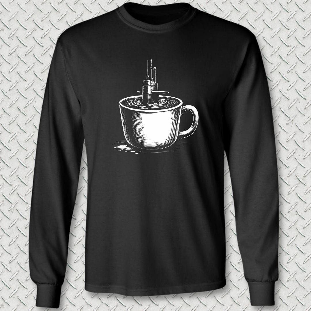 NavyHumor Long-sleeve S / Black Sub In A Cup Long Sleeve Tee