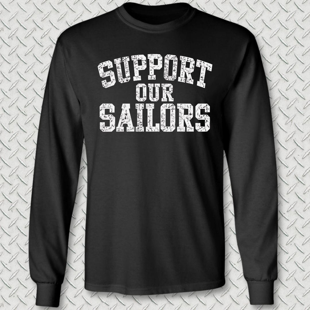 NavyHumor Long-sleeve S / Black Support Our Sailors Long Sleeve Tee