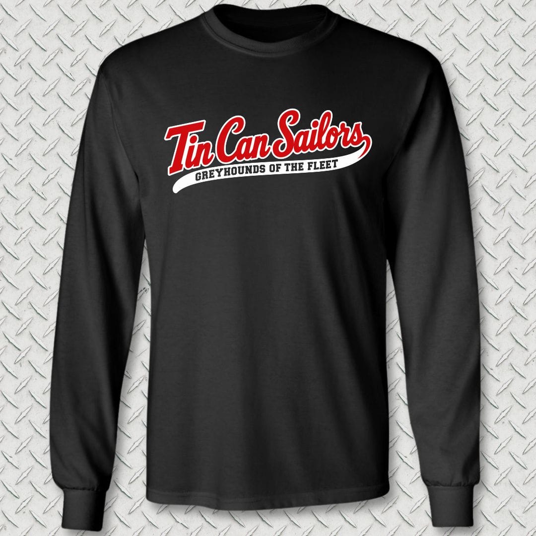 NavyHumor Long-sleeve S / Black Tin Can Sailors - Greyhounds of the Fleet Long Sleeve Tee