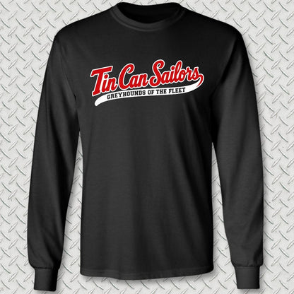 NavyHumor Long-sleeve S / Black Tin Can Sailors - Greyhounds of the Fleet Long Sleeve Tee