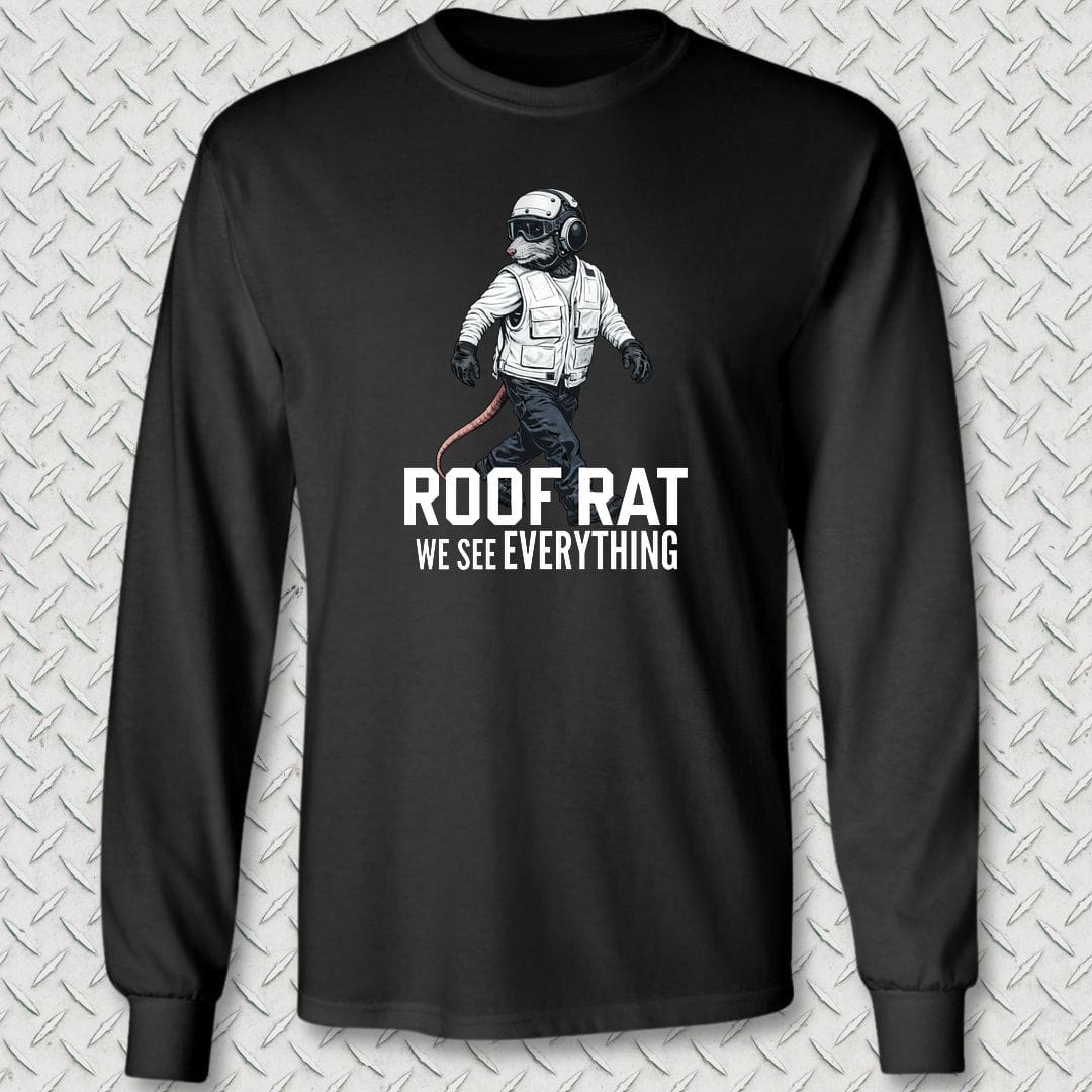 NavyHumor Long-sleeve S / Black White Roof Rat Long Sleeve Tee