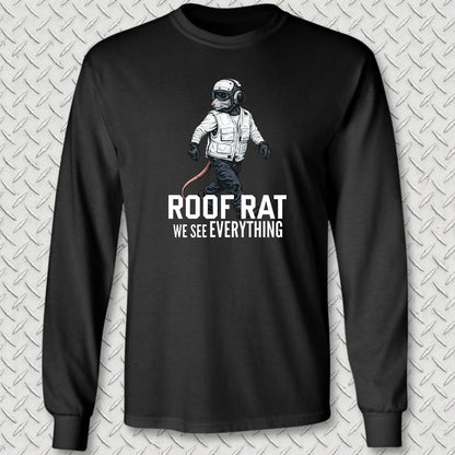 NavyHumor Long-sleeve S / Black White Roof Rat Long Sleeve Tee