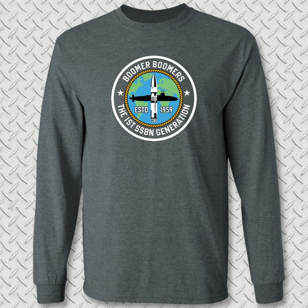 NavyHumor Long-sleeve S / Dark Heather Boomer Boomers Long Sleeve Tee