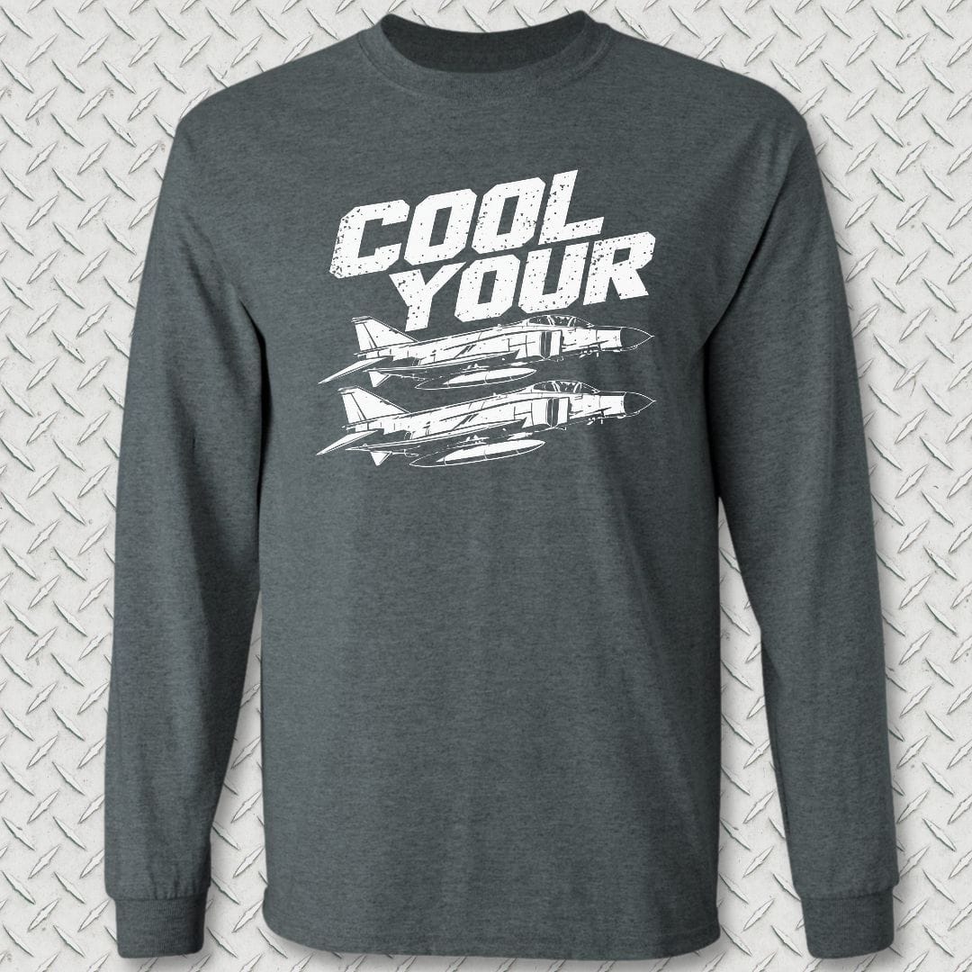 NavyHumor Long-sleeve S / Dark Heather Cool Your Jets Long Sleeve Tee