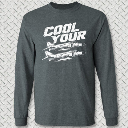 NavyHumor Long-sleeve S / Dark Heather Cool Your Jets Long Sleeve Tee