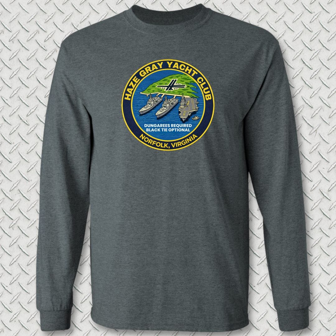 NavyHumor Long-sleeve S / Dark Heather Haze Gray Yacht Club - Norfolk Long Sleeve Tee