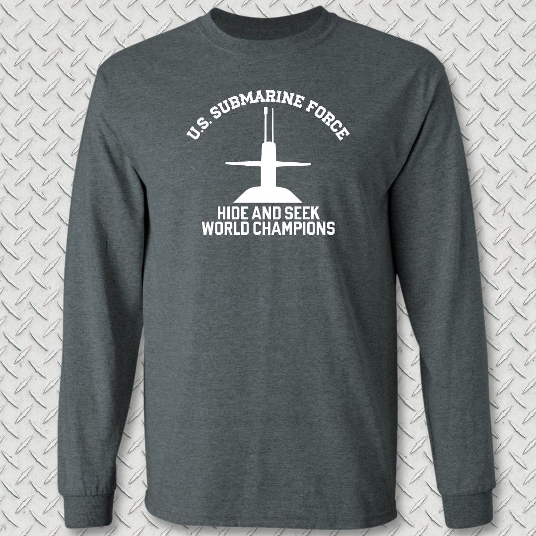 NavyHumor Long-sleeve S / Dark Heather Hide & Seek Champions Long Sleeve Tee