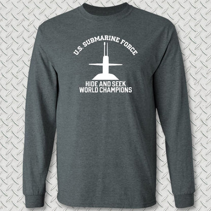 NavyHumor Long-sleeve S / Dark Heather Hide & Seek Champions Long Sleeve Tee
