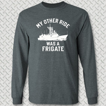 NavyHumor Long-sleeve S / Dark Heather My Other Ride Was A Frigate Long Sleeve Tee