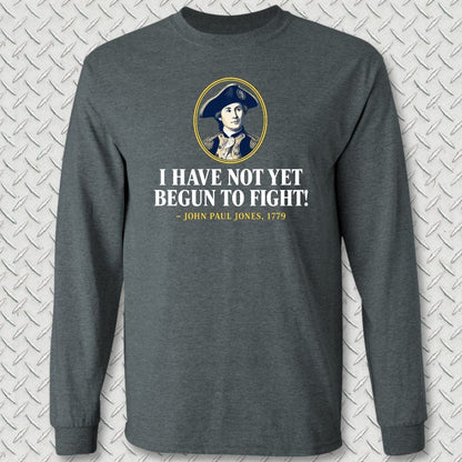NavyHumor Long-sleeve S / Dark Heather Not Yet Begun To Fight - JPJ Long Sleeve Tee
