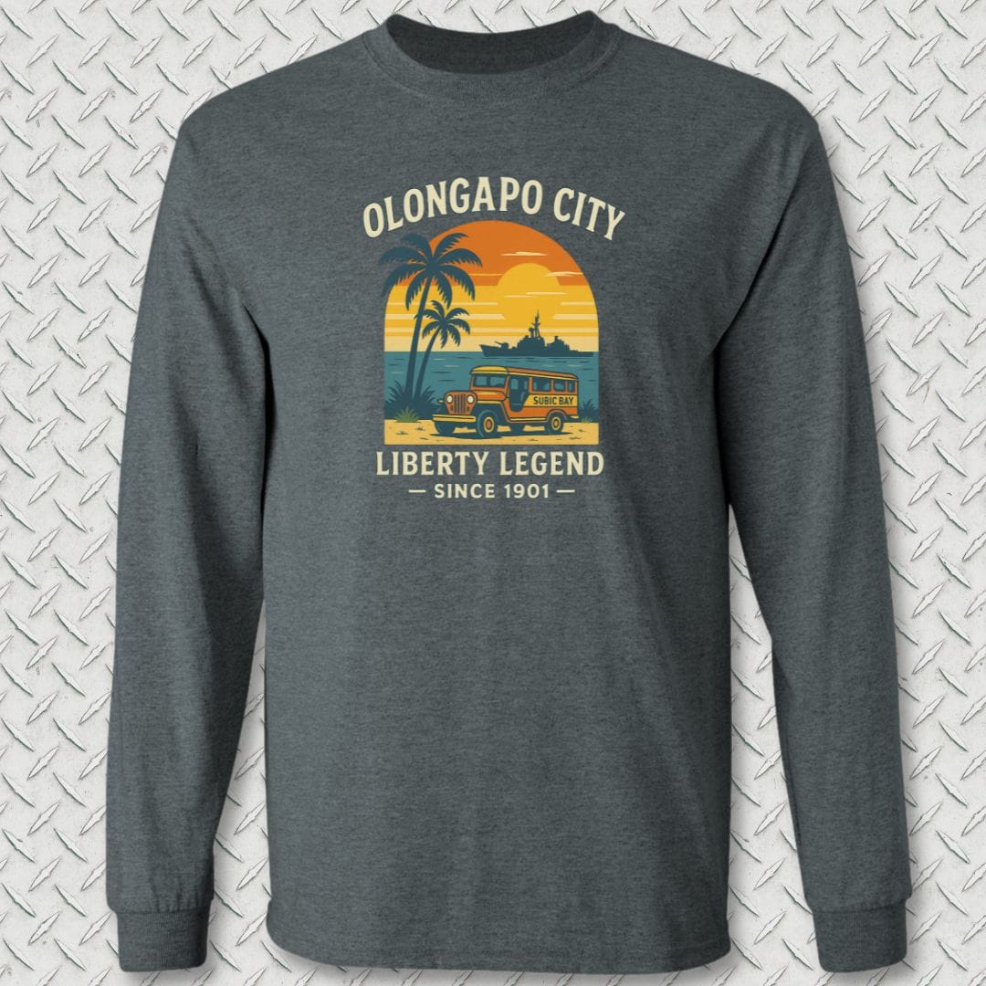 NavyHumor Long-sleeve S / Dark Heather Olongapo City - Liberty Legend Long Sleeve Tee