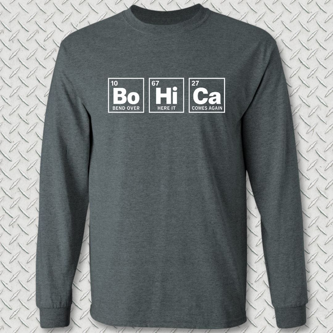 NavyHumor Long-sleeve S / Dark Heather Periodic BoHiCa Long Sleeve Tee