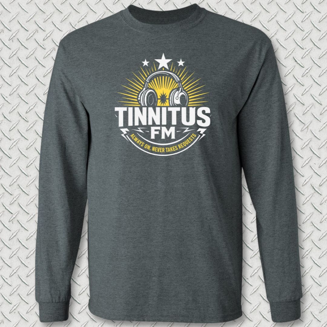 NavyHumor Long-sleeve S / Dark Heather Tinnitus FM Long Sleeve Tee