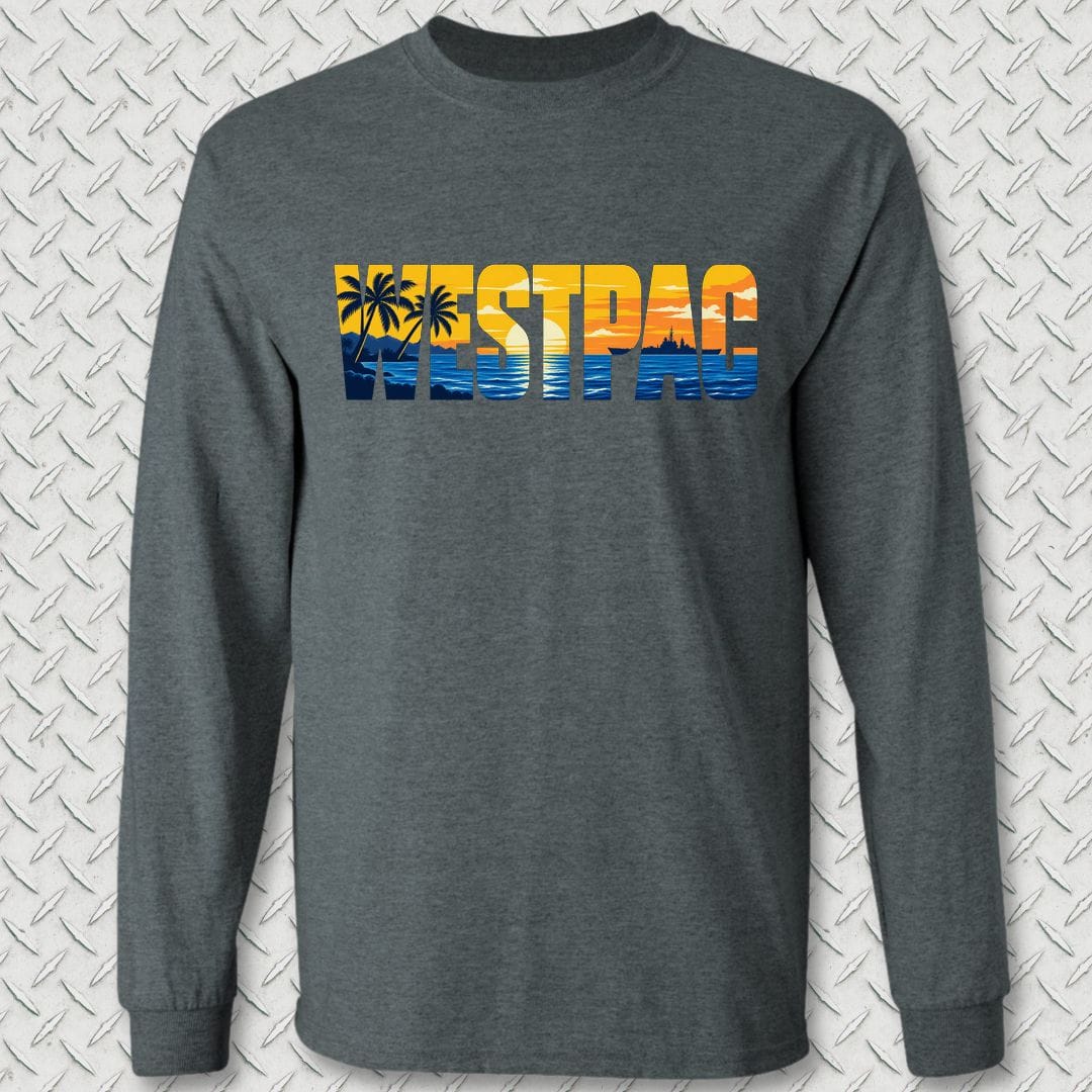 NavyHumor Long-sleeve S / Dark Heather WESTPAC Sunset Long Sleeve Tee