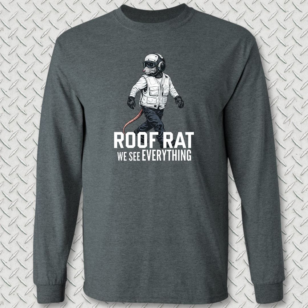 NavyHumor Long-sleeve S / Dark Heather White Roof Rat Long Sleeve Tee