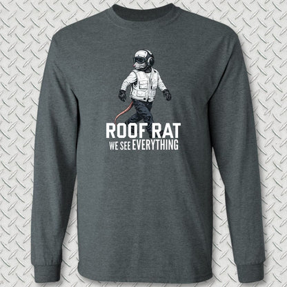 NavyHumor Long-sleeve S / Dark Heather White Roof Rat Long Sleeve Tee