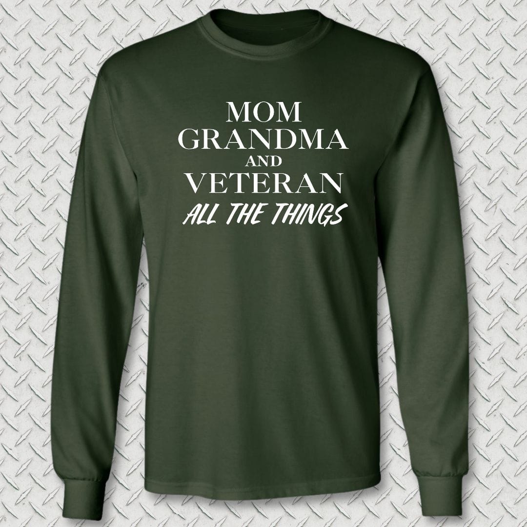 NavyHumor Long-sleeve S / Forest Green All the Things Veteran Long Sleeve Tee