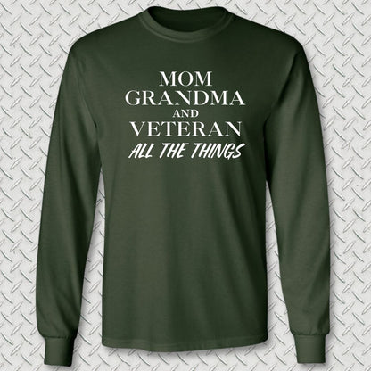 NavyHumor Long-sleeve S / Forest Green All the Things Veteran Long Sleeve Tee