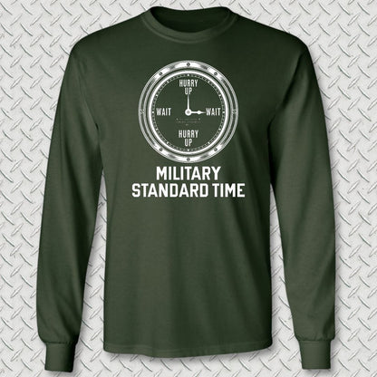 NavyHumor Long-sleeve S / Forest Green Military Standard Time Long Sleeve Tee