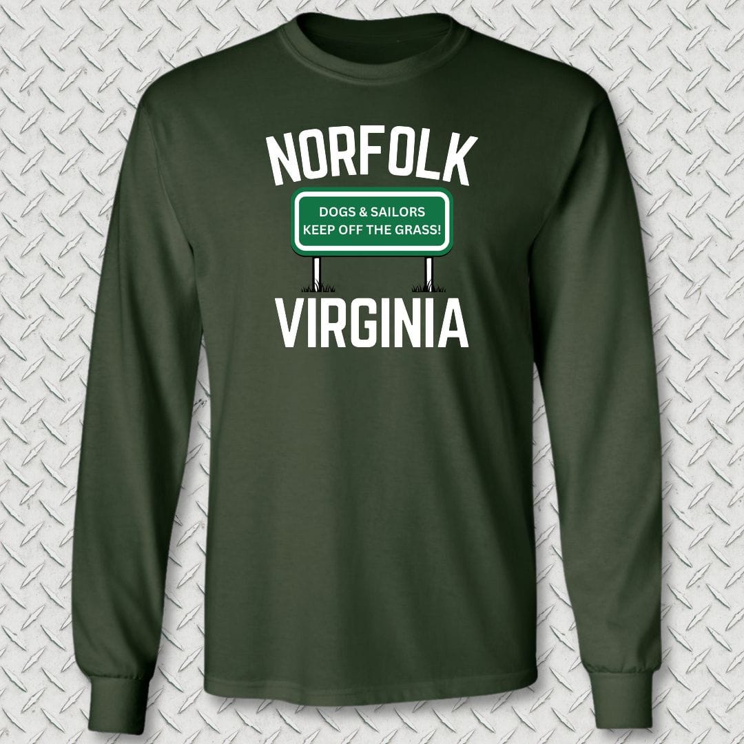 NavyHumor Long-sleeve S / Forest Green Norfolk, Virginia Long Sleeve Tee