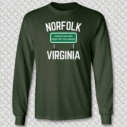 NavyHumor Long-sleeve S / Forest Green Norfolk, Virginia Long Sleeve Tee