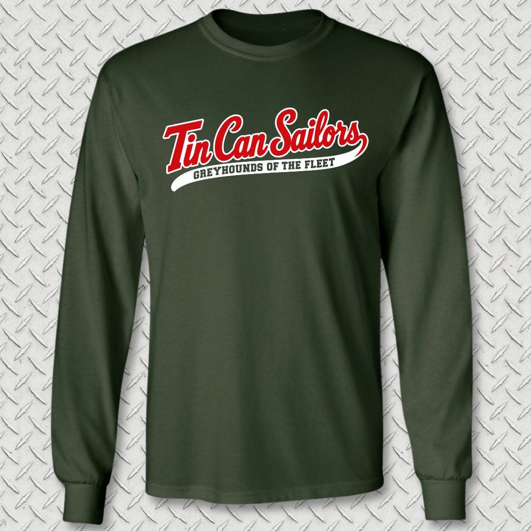 NavyHumor Long-sleeve S / Forest Green Tin Can Sailors - Greyhounds of the Fleet Long Sleeve Tee
