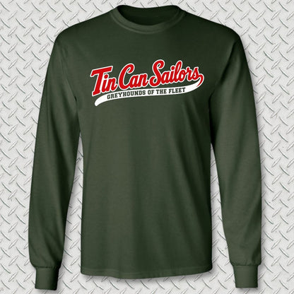 NavyHumor Long-sleeve S / Forest Green Tin Can Sailors - Greyhounds of the Fleet Long Sleeve Tee