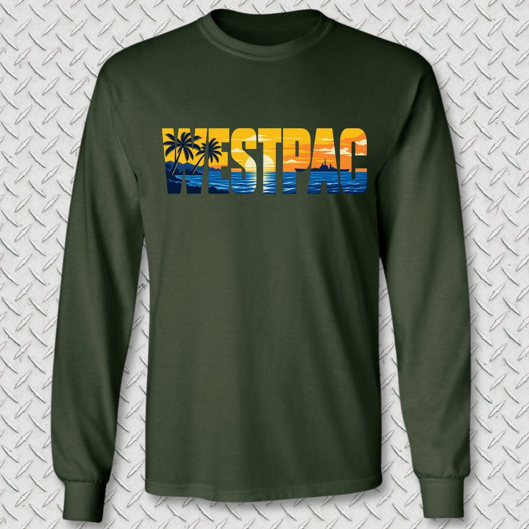 NavyHumor Long-sleeve S / Forest Green WESTPAC Sunset Long Sleeve Tee