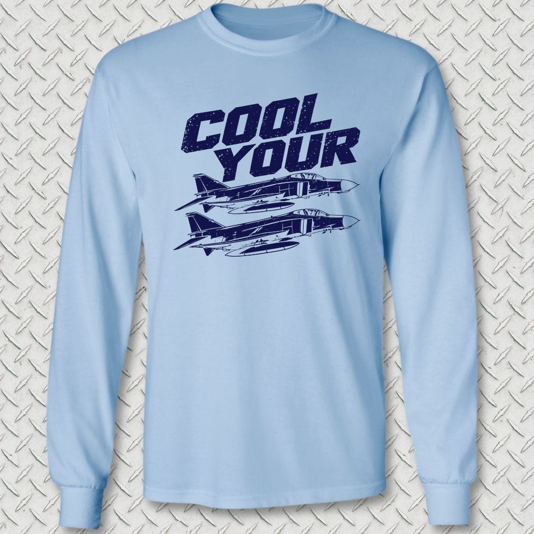 NavyHumor Long-sleeve S / Light Blue Cool Your Jets Long Sleeve Tee