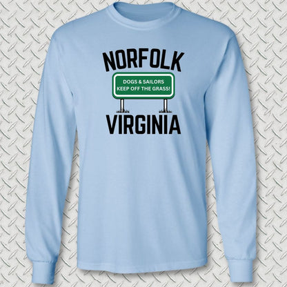NavyHumor Long-sleeve S / Light Blue Norfolk, Virginia Long Sleeve Tee