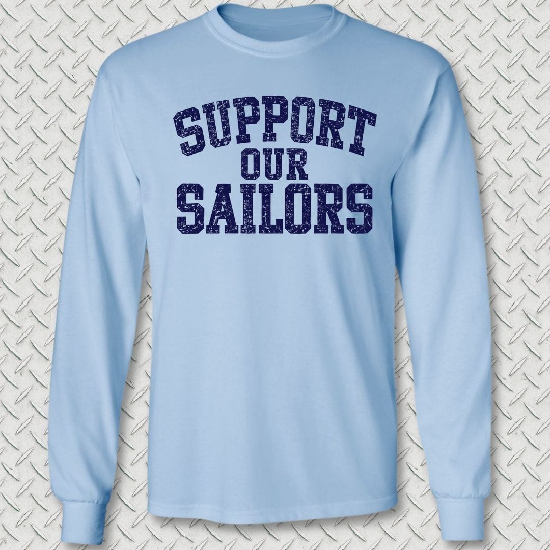 NavyHumor Long-sleeve S / Light Blue Support Our Sailors Long Sleeve Tee