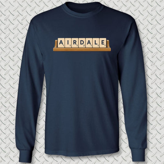 NavyHumor Long-sleeve S / Navy Airdale Tiles Long Sleeve Tee