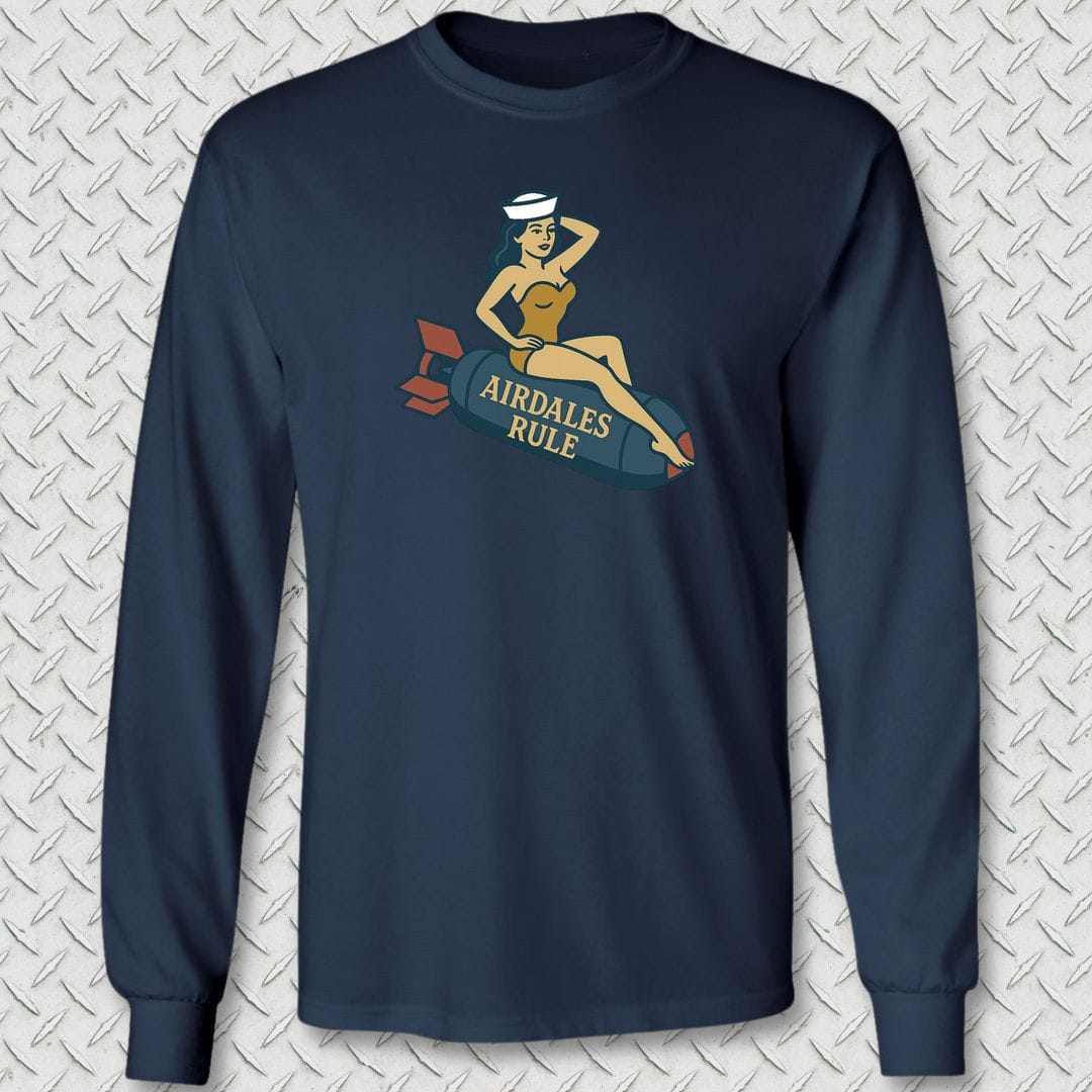 NavyHumor Long-sleeve S / Navy Airdales Rule Tattoo Long Sleeve Tee