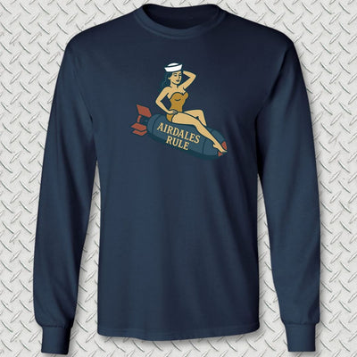 Airdales Rule Tattoo Long Sleeve Tee