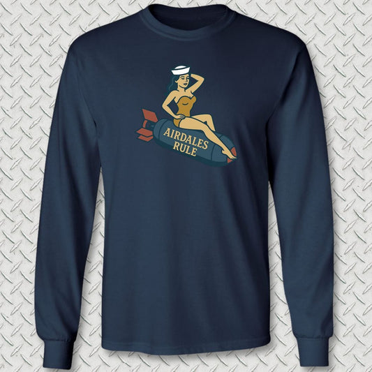 NavyHumor Long-sleeve S / Navy Airdales Rule Tattoo Long Sleeve Tee