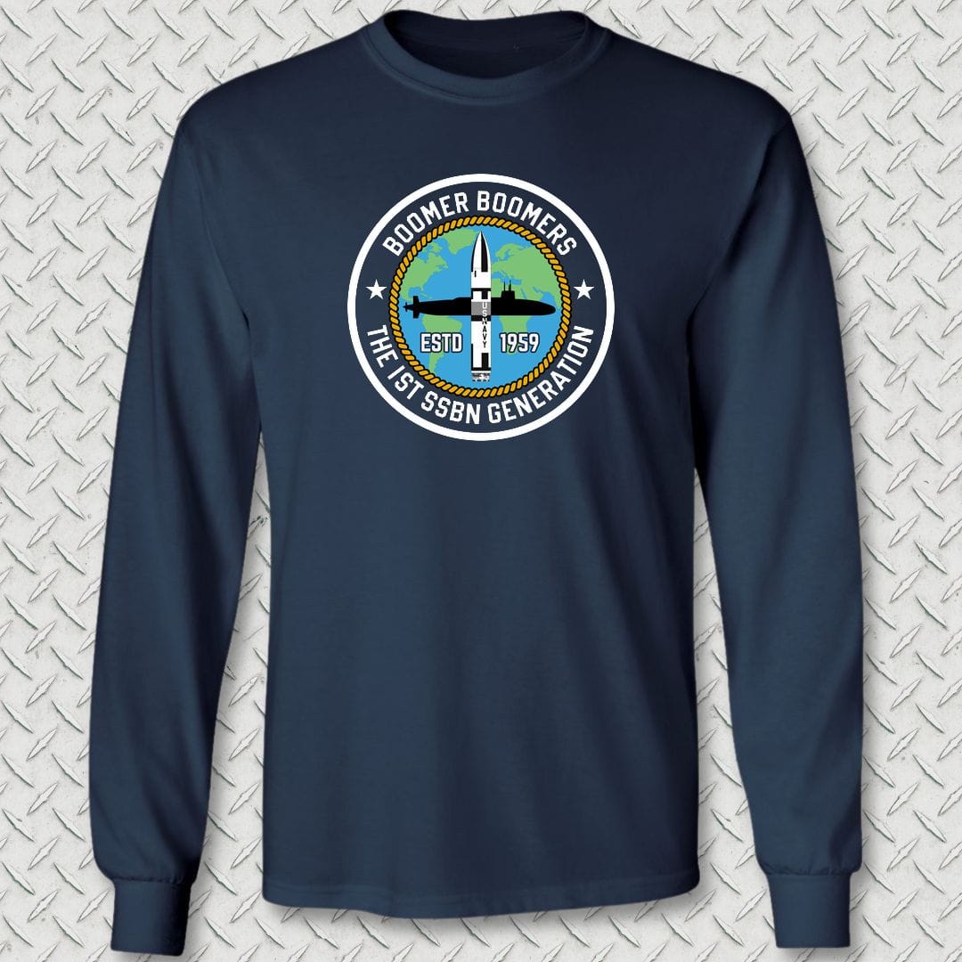 NavyHumor Long-sleeve S / Navy Boomer Boomers Long Sleeve Tee