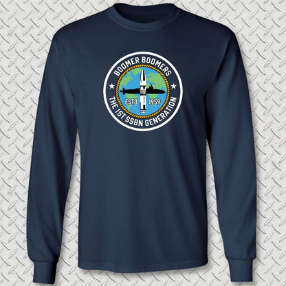 NavyHumor Long-sleeve S / Navy Boomer Boomers Long Sleeve Tee